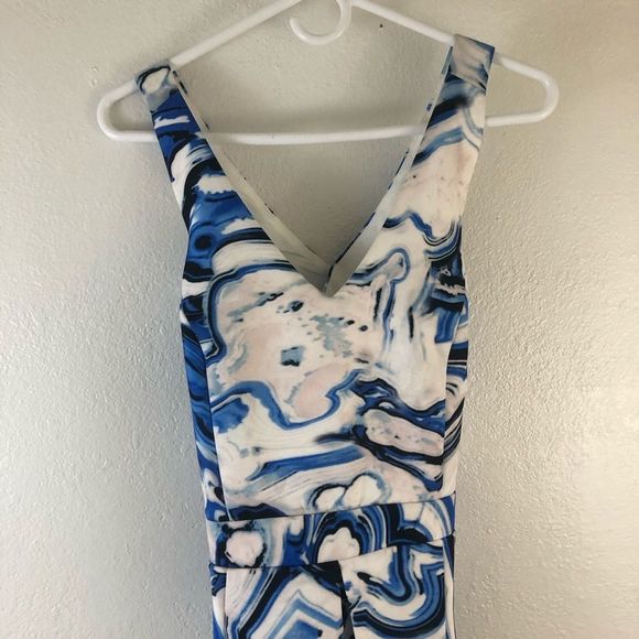 Adelyn Rae Fit and Flare Cris Cross Back Dress M - Picture 3 of 6